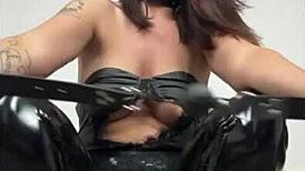 katy teases with toys under femdom control