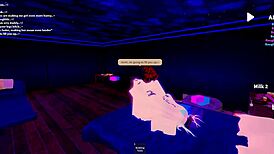 Pounding 18+ Slutty Bitch Bent Over Doggystyle in Freaky Roblox Room