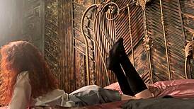 peek behind scenes at nude redhead petite cosplay art shoot