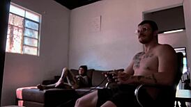 Behind Scenes Sucking Carmona While Playing Video Game Bareback Assfuck
