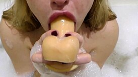 mmm, i love deep sucking this big rubber dick with my gaping ass on display... so sensual.