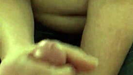 gf milks my big cock first time prostate play handjob cum explosion