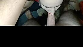 chubby latina wife gags on hubby's cock with wet pussy and ass play