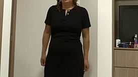 stepmom returns from beach fingering hairy pussy for huge cumshot load