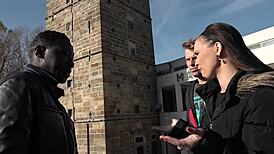 Bi hubby drinks BBC cum from wife's gaping ass after hard pounding