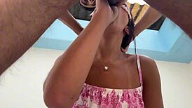 novinha deepthroats monster cock before creampie squirt
