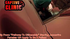 Naked teen Jennevive's bondage clinic bloopers from pathway to citizenship fail, wild hospital fetish! 😱🔒🍑