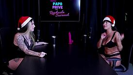 Safada's Boquete Strips Sheer Red Revealing Pro Tits Exhibitionism!