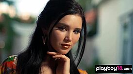 bold ukrainian beauty malena fends off clothes for shaved pussy reveal