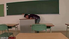 kyoka mizusawa 😍 blows her teacher at school then takes that hardcore creampie pounding 💦