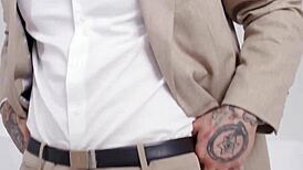 whoa 😍 uncut james strokes monster cock as serena hill rims and licks his ass deep 👅💦