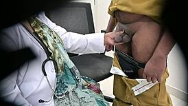 Doctor shocked by patient's small cock flash