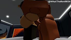imagine romantic missionary creampie with this cute big ass roblox rp girl getting rough oral