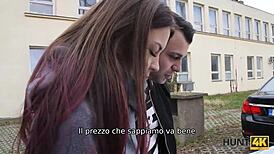 Hunt4k Sweet Ginger Trades Fuck for New Ride with Old Guy