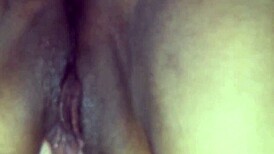 Beautiful horny latina bbw spreads shaved juicy pussy close-up in homemade pov