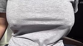 Big Boobs Bounce As Horny Stepmom Artemisia Loves Outdoor!