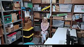 😱 cute blonde teen riley star caught shoplifting takes huge facial load 💦