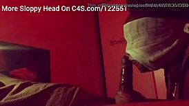 ebony teen chokes gags spits deepthroating huge bbc monster cock