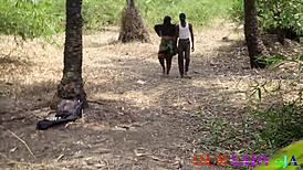 chief priest rams pregnant wife doggystyle as husband watches outdoor!