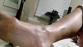 Oiled Feet Soles And Toes Begging For Hard Rubbing Action Now!