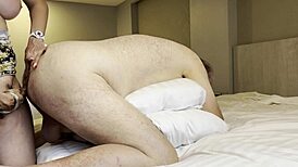 Mexican Latina Trans Barebacks Chubby Guy and Cums on His Big Ass