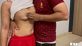 Alisha meets boyfriend at hotel post-school farewell for tight Asian curvy fun