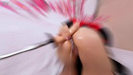 playing with yumeko's juicy ass led to cumming in her mouth and all over