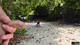 stepmom, dare flash dick on beach with me for cum facial??