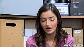 Emily Willis Swallows Monster Cock Mouthful in Shoplyfter Bust