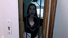 busty pharmagirl uh steals cum from married man on bed