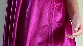 Sexy Satin Pajama Indonesian Pussy Masturbation