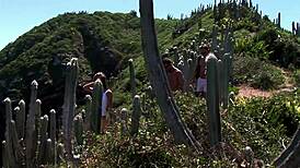 Slim Blonde Takes Double Cocks Outdoors - Ready for the Thrill?