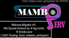 spanic bottom takes four monster bbc's dap prolapse atm pissing bareback