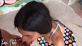 Amateur Latina Sheila Ortega Sucks and Fucks Hard in Abandoned Outdoor House