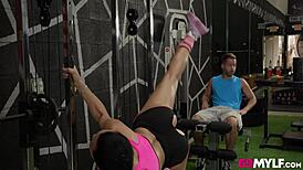 gym milf demands attention and gets hardcore workout fucking reality style