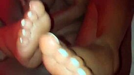 Thick ebony spreads juicy big natural tits pussy for BBC pounding