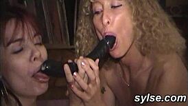 Three amateur milfs hunt massive interracial cocks in wild lesbian anal orgy