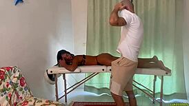 after sensual massage he wrecks married latina's tight asshole