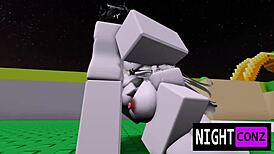 roblox girl slurps eboy cock then gets fucked rough! cum blasts her big tits and ass!