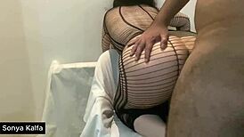 😍 sexy arab secretary bends over for boss pounding to earn that promotion doggystyle on big natural tits ass 💦