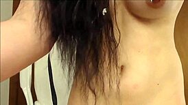 this milf's hairy pussy gets messy fingered and fucked doggystyle she hates shaving