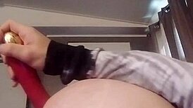 she settles in for a steamy solo session buzzing her clit with a powerful vibrator until orgasm hits