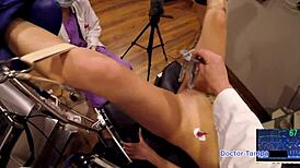 Dr Tampa turns blaire celeste into gaping nurse guinea pig