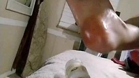Oiled Feet Soles And Toes Begging For Hard Rubbing Action Now!