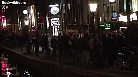 WOW! REDLIGHT DISTRICT OUDEZIJDS ACHTERBURGWAL LIGHTS UP AMSTERDAM'S DUTCH TOURIST SPOT!