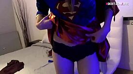 oh wow girls in superhero costumes goin wild in this amazin teen orgy blowin monster cocks