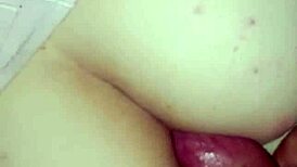 Safadoscasal unloads hot cum all over safadinha's big amateur pussy and ass