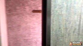 Busty brunette Nova Cane deepthroats Rome Major's big black cock late night