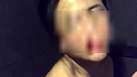 Ever seen an Asian slut wife ram dildo and vibrator in gym shower?