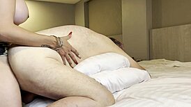 Mexican Latina Trans Barebacks Chubby Guy and Cums on His Big Ass